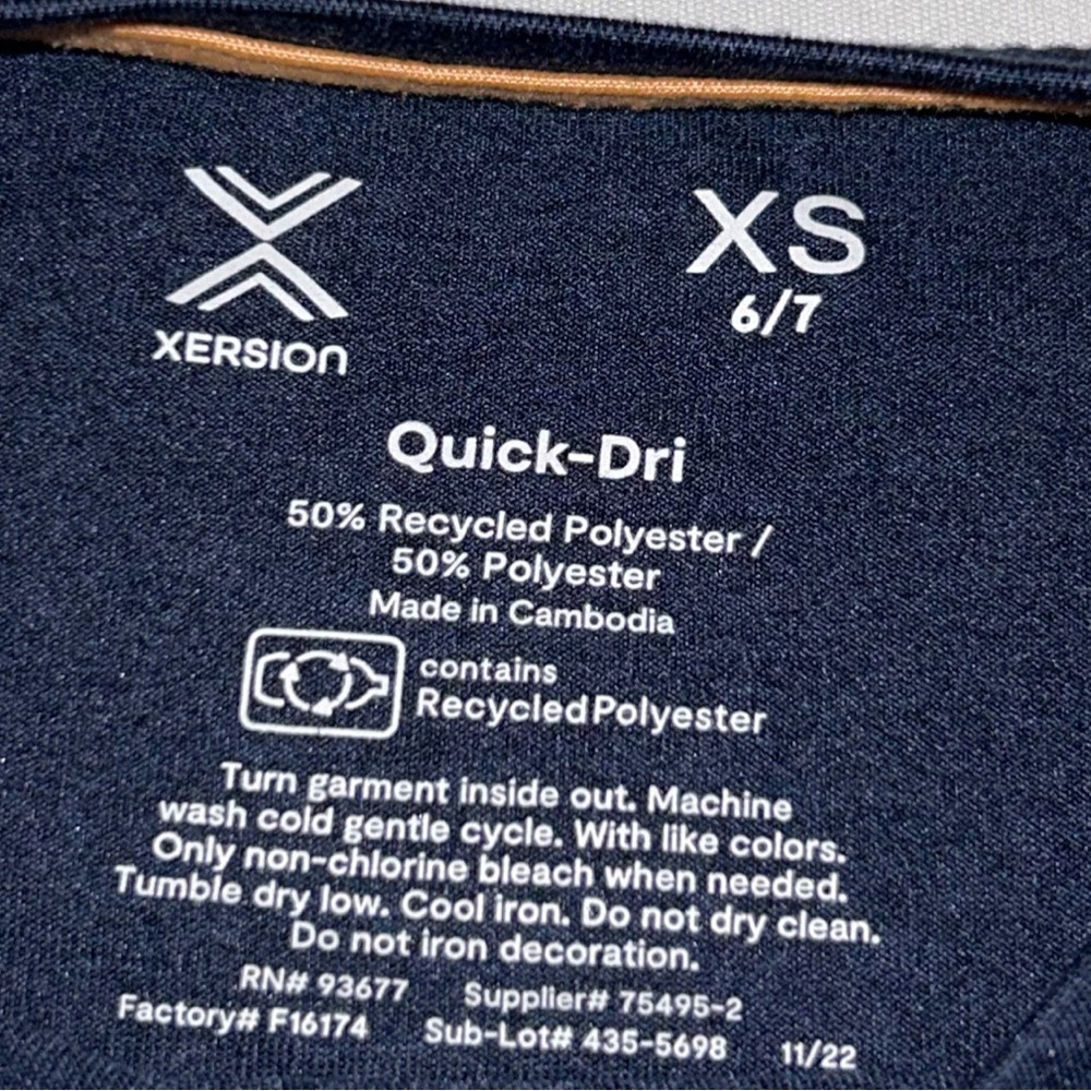 XERSION Boys Dark Blue Graphic Short Sleeve Shirt X-Small 6/7 - Picture 3 of 4